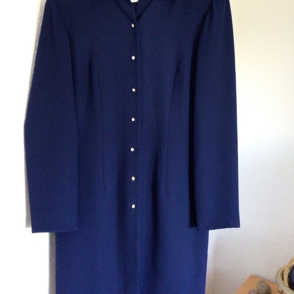 Classic  Talbots Navy bluee dress Size 8 - Picture 6 of 13